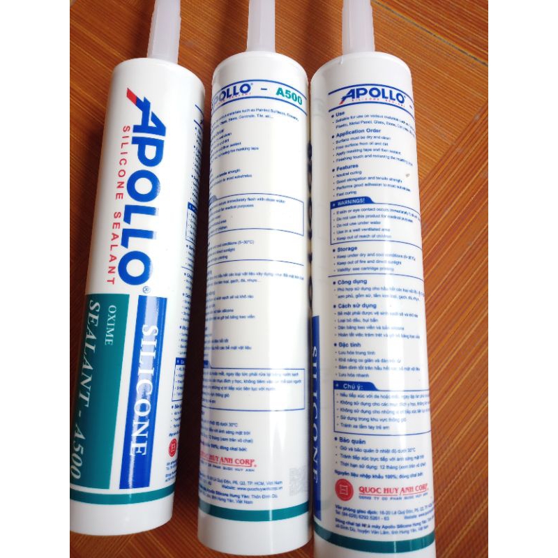 Combo Keo silicon Apolo A500 + Dụng cụ bắn keo