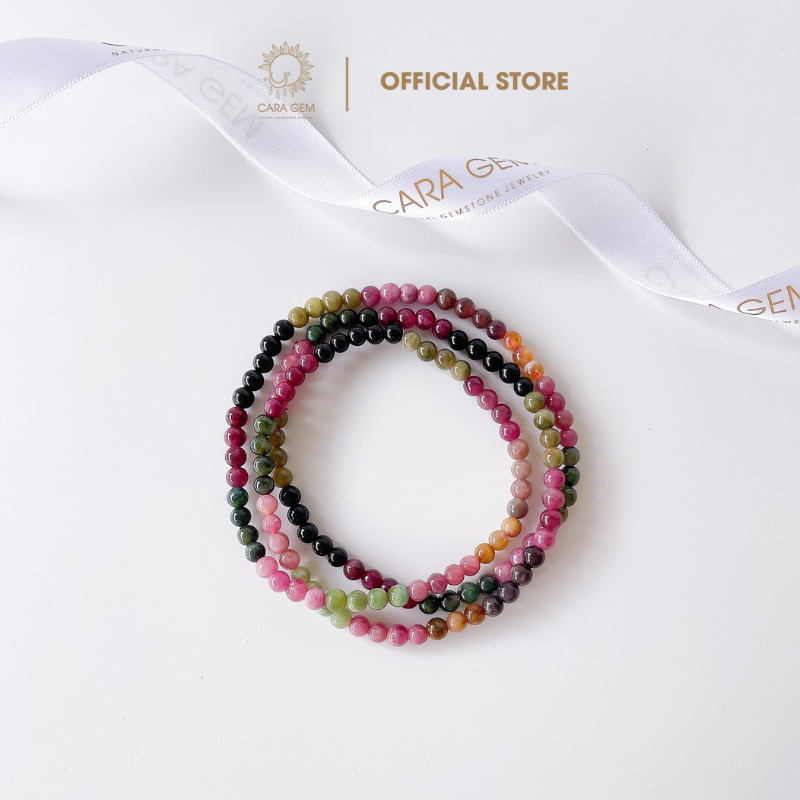 Vòng tay phong thủy chuỗi Tourmaline SP1580 hợp ngũ mệnh, giúp cân bằng năng lượng, mang lại may mắn Cara Gem CR27