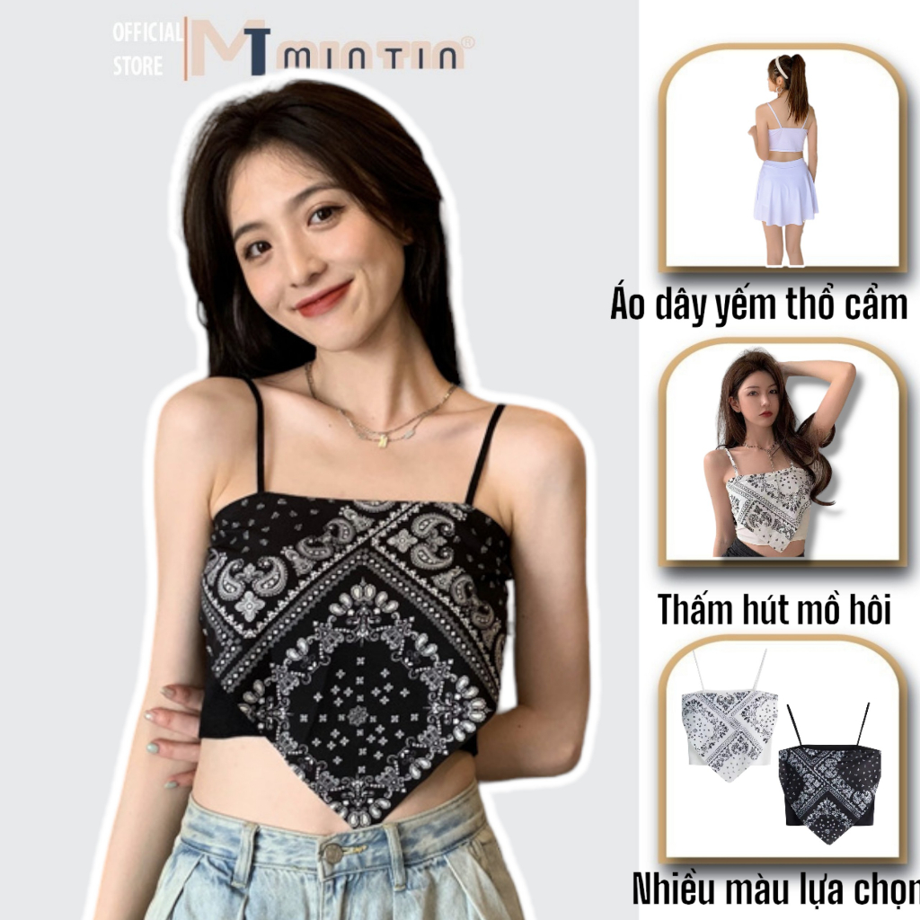 Áo Dây Yếm Thổ Cẩm Siêu Hót - Bra Đi biển Dự Tiệc Dạo Phố 2 Dây Nữ [MinTin]