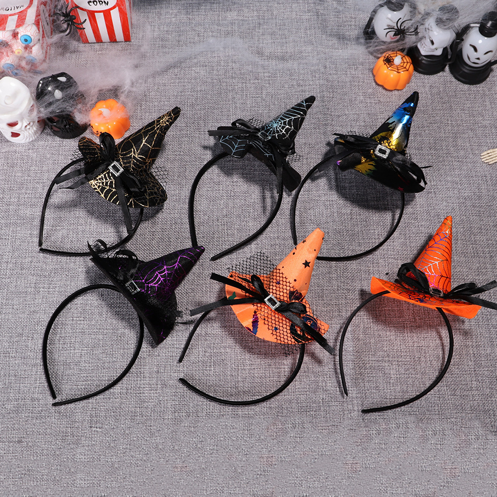 Băng đô/ Bờm cài tóc hình chiếc mũ đính sao lấp lánh, Bờm hoá trang cho người lớn và trẻ em