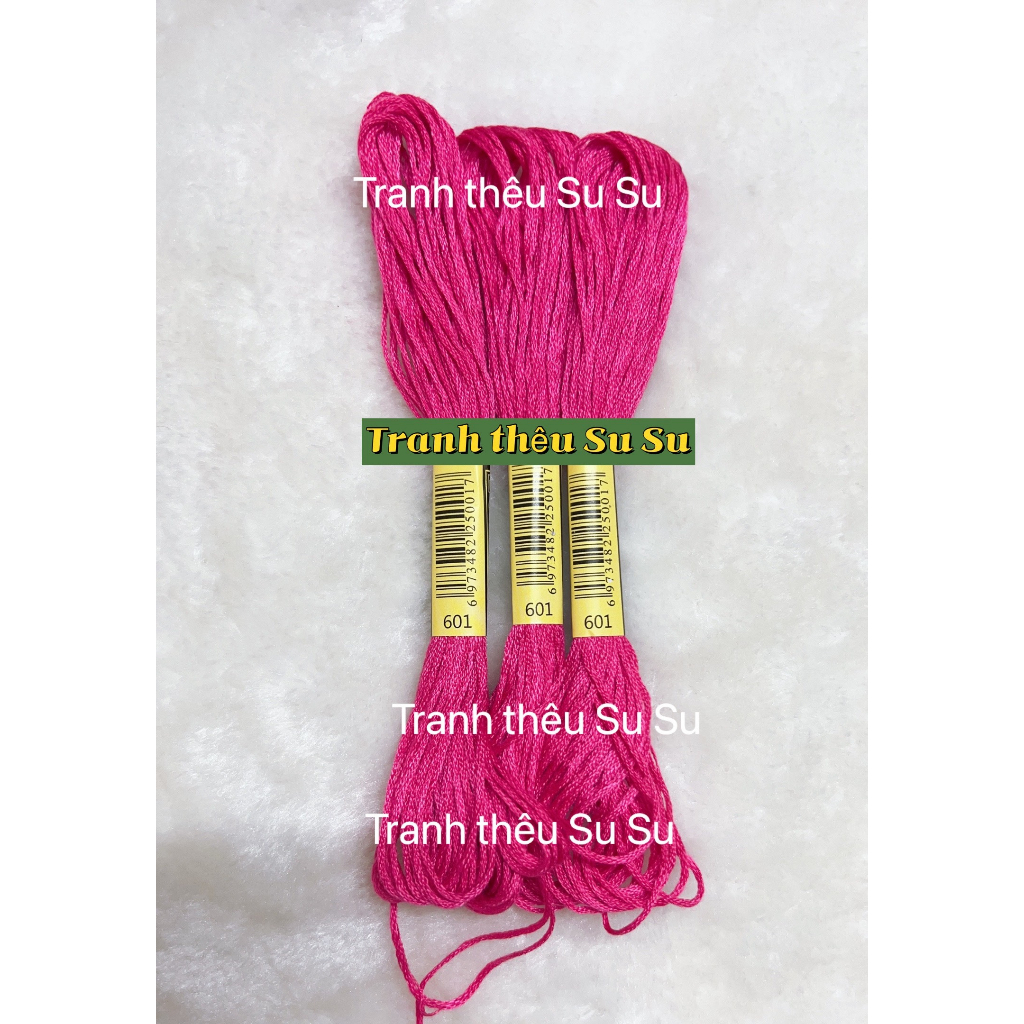Chỉ thêu cotton, mã theo bảng màu DMC, mã chỉ từ 600 đến 699