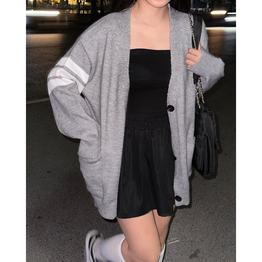 Áo Cadigan len sọc tay AokhoacCDGvachtay865 P0k47