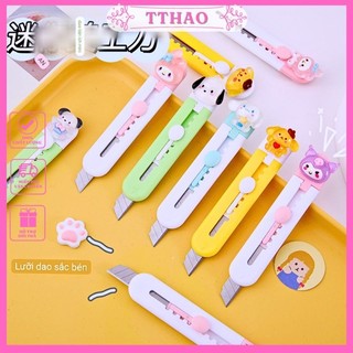 Dao rọc giấy mini gắn charm hoạt hình dễ thương tthao