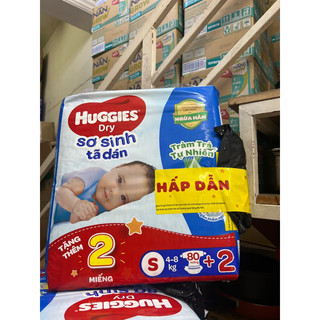 Tã dán sơ sinh Huggies S80miếng cong 2