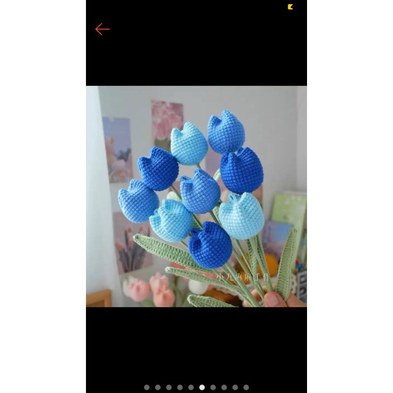 Hoa Tulip Tròn bằng len nhiều màu của Mèo HandMade💞