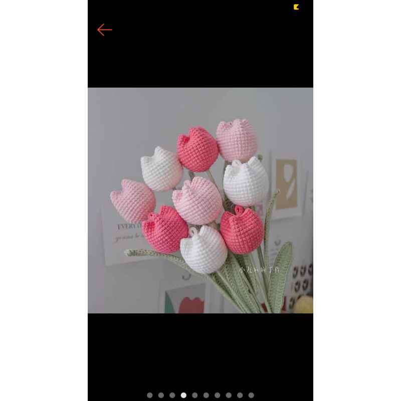 Hoa Tulip Tròn bằng len nhiều màu của Mèo HandMade💞