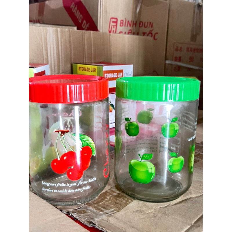 Lọ Thuỷ Tinh Nắp Nhựa 1200ml