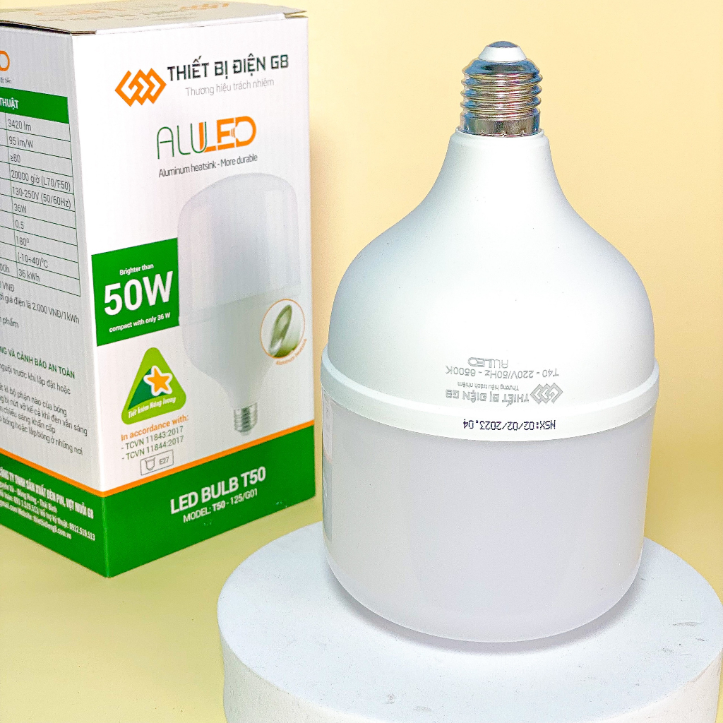 Bóng đèn LED ánh sáng mạnh 60W 50W 40W 30W 20W 15W 10W 5W - Thiết bị điện G8 Tiết kiện điện - Chính Hãng