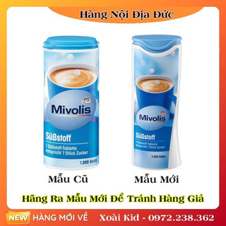 ĐƯỜNG ĂN KIÊNG MIVOLIS Substoff CHO KETO, DAS TIỂU ĐƯỜNG HỘP 1200 VIÊN của Đức -Date Mới Đủ Bill