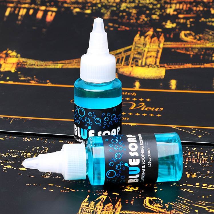 Nước lau vệ sinh hình xăm Blue Soap 500ml nước rửa hình xăm