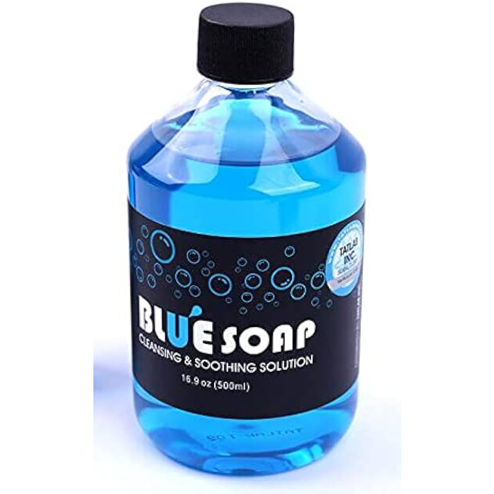 Nước lau vệ sinh hình xăm Blue Soap 500ml nước rửa hình xăm