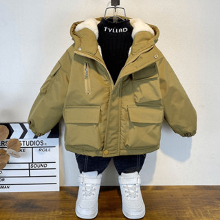 Áo khoác mùa đông cho bé trai 2023, Áo Parka lót lông cừu - Nhu Y Shop