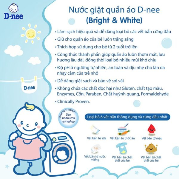 Nước Giặt Dnee Thái Lan - Nước Giặt Xả 2 In 1 Dnee Dịu Nhẹ Lưu Hương Lâu Hàng Chính Hãng