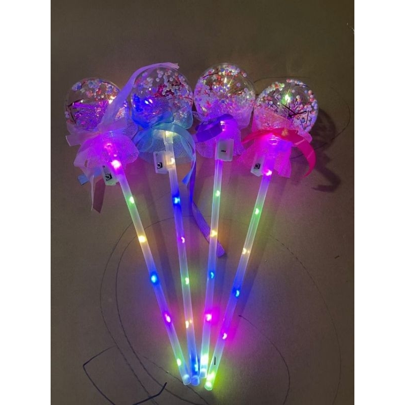 Gậy phát sáng tròn, tim, sao với 3 chế độ đèn nhấp nháy cho bé vui  chơi mùa lễ hội