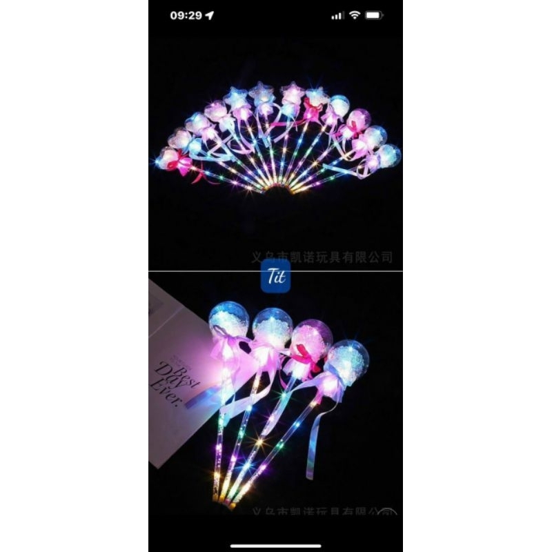 Gậy phát sáng tròn, tim, sao với 3 chế độ đèn nhấp nháy cho bé vui  chơi mùa lễ hội