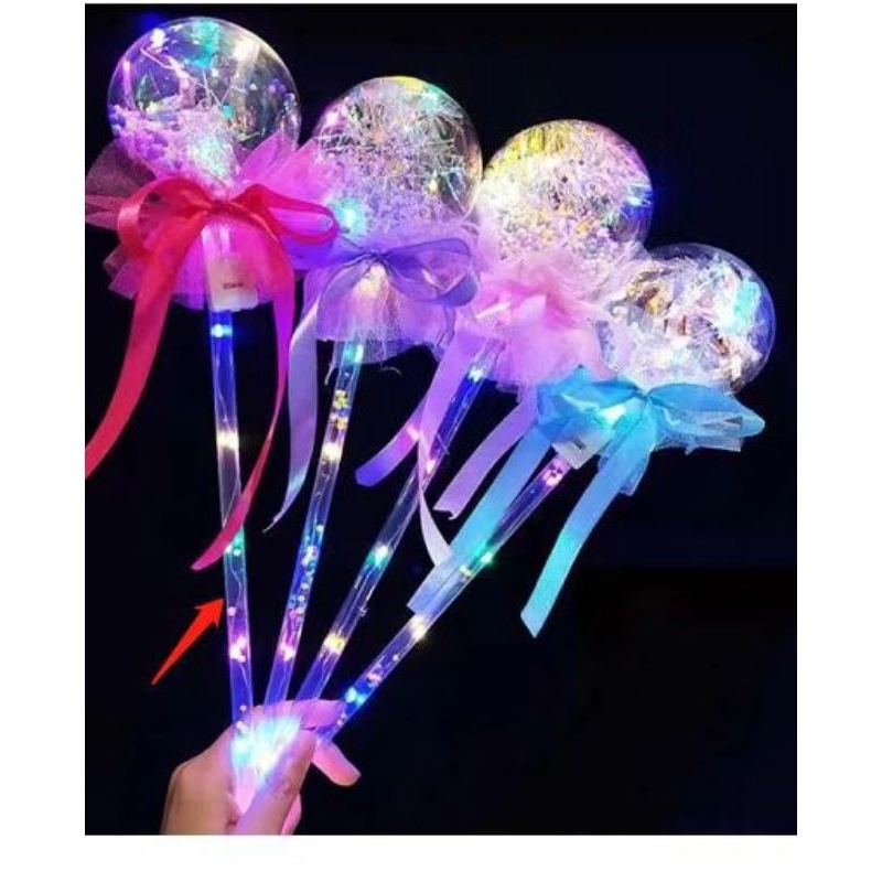 Gậy phát sáng tròn, tim, sao với 3 chế độ đèn nhấp nháy cho bé vui  chơi mùa lễ hội