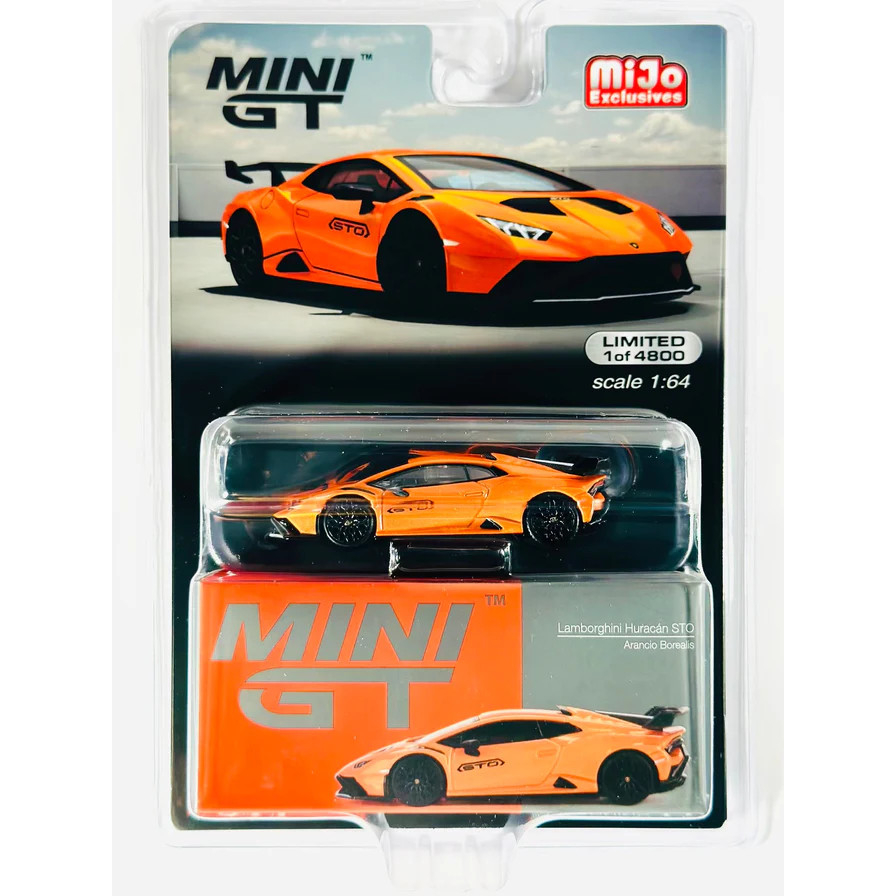 MiniGT #511 Lamborghini Huracán STO Arancio Borealis- Xe mô hình 1:64 chính hãng - Saigontoys