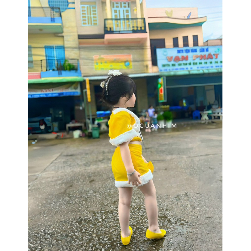 Set váy co giãn điệu đà cho bé