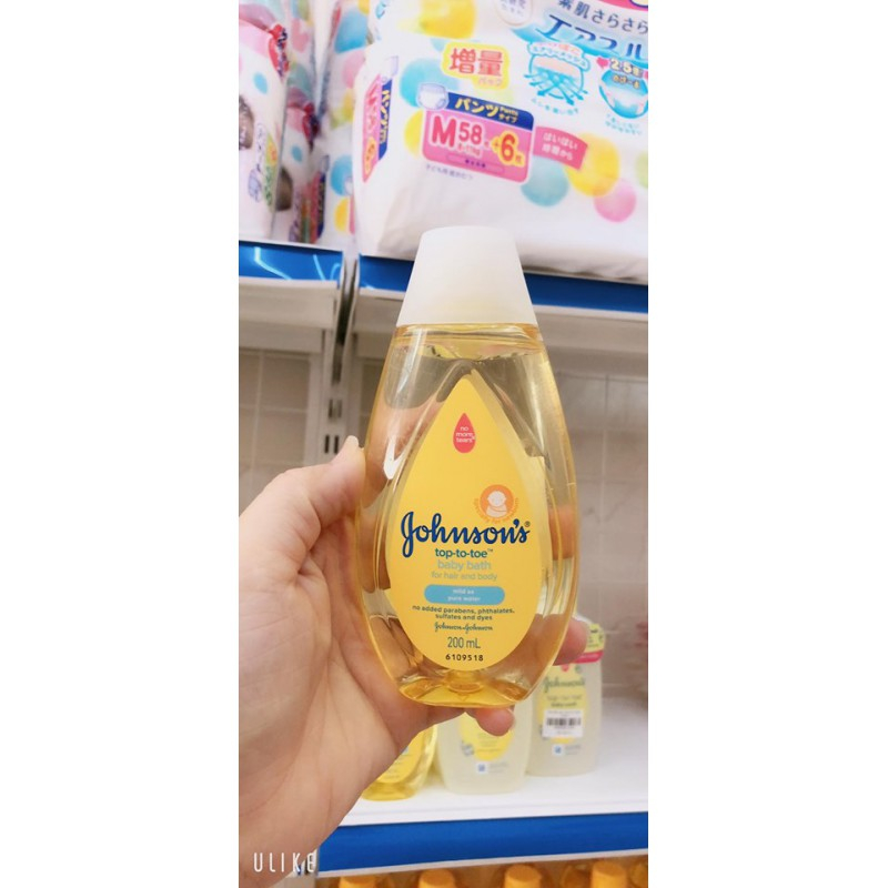 Sữa tắm gội toàn thân Johnson Baby 200ml
