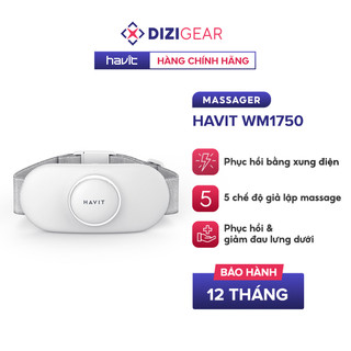 Máy Massage Lưng Không Dây Havit WM1750, Phương Pháp EMS & Phục Hồi Nhiệt Y Khoa - Chính Hãng BH 12 Tháng Dizigear