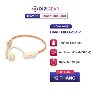 Tai Nghe Dẫn Khí Truyền Âm HAVIT FreeGo Air, Thiết Kế Open-Ear, BT 5.3, Driver 16.2mm, Nghe Đến 12H - Hàng Chính Hãng