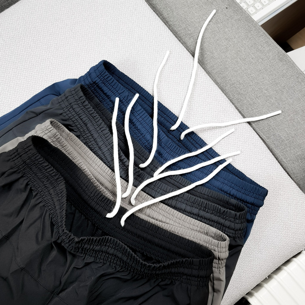 Quần thể thao nam tập Gym lưng thun dây rút túi khóa kéo Unisex  thun Xi dù - 2 màu