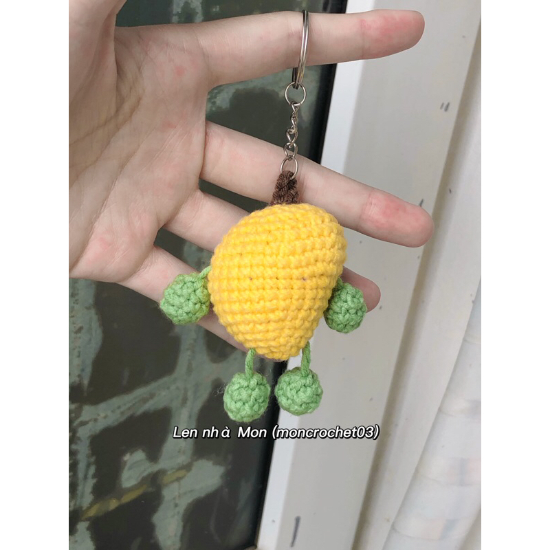 Móc khoá len QUẢ XOÀI tay chân cute