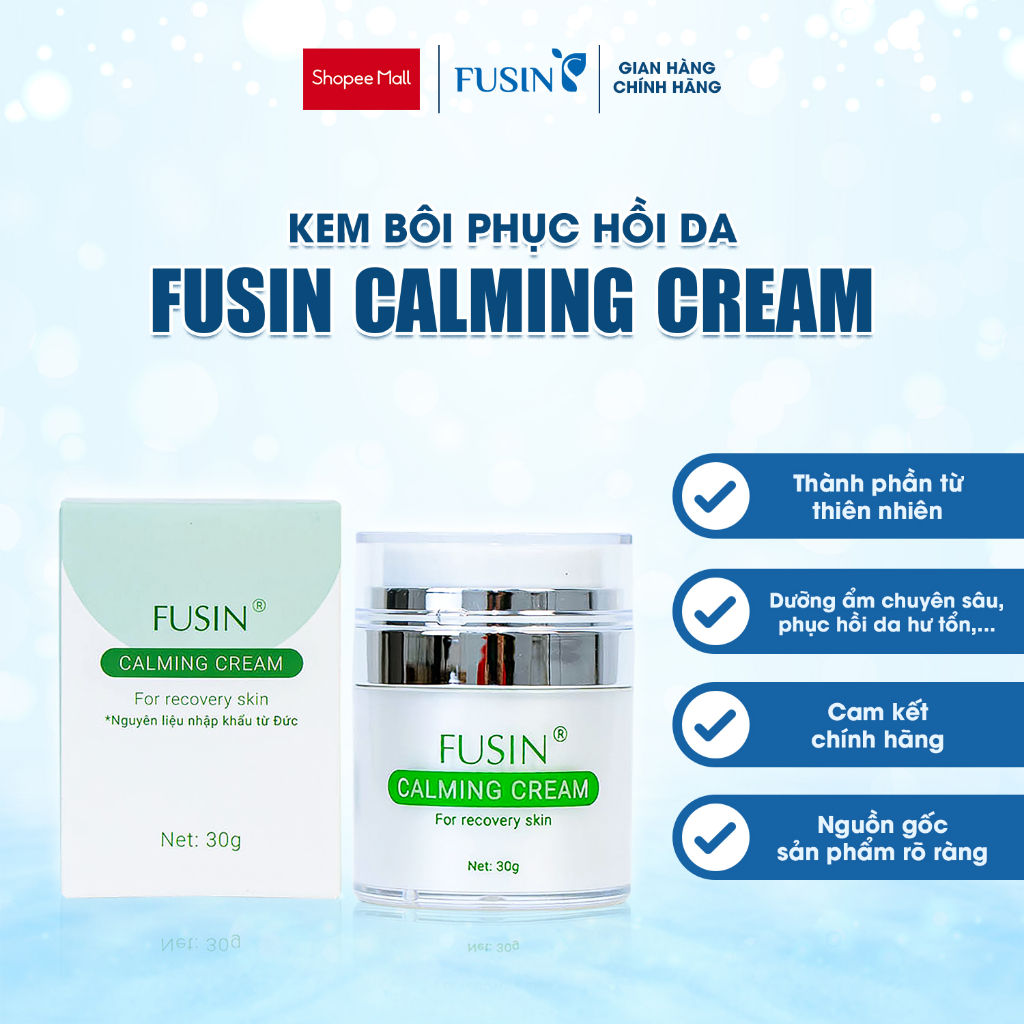 Kem dưỡng ẩm, làm dịu da FUSIN CALMING CREAM phục hồi da bị hư tổn, cho làn da mềm mịn và khỏe mạnh