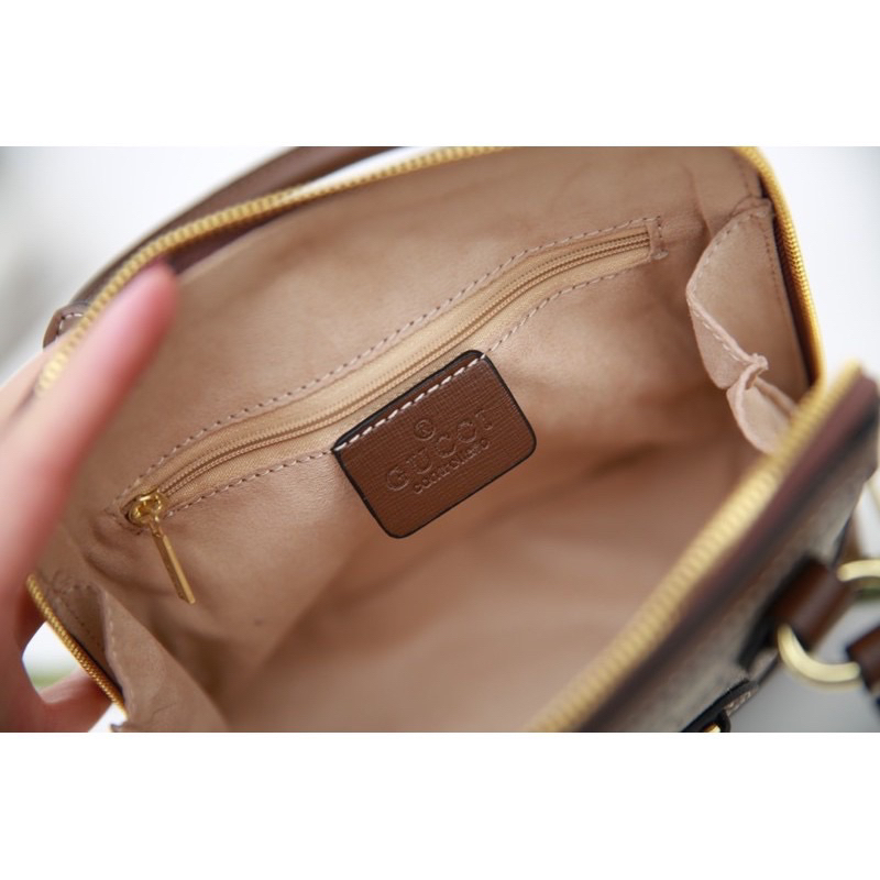 Túi nữ đẹp thời trang G.C Hor sz20cm màu da GG đặc trưng mix viền nâu xịn như a.u full box