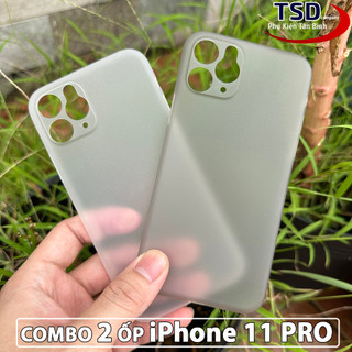Combo 2 ốp lưng trong nhám unibody iphone 11 pro siêu mỏng
