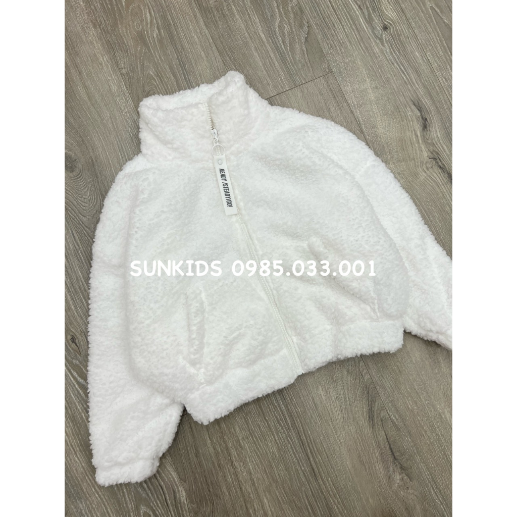 Áo khoác lông xuất xịn khóa phối dây cao su