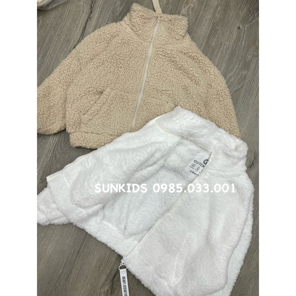 Áo khoác lông xuất xịn khóa phối dây cao su