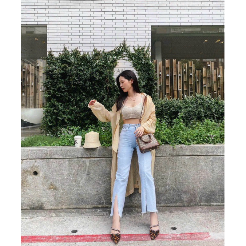 Túi nữ đẹp thời trang G.C Hor sz20cm màu da GG đặc trưng mix viền nâu xịn như a.u full box