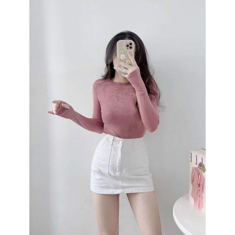 ÁO XỎ NGÓN THUN NHŨ TAY DÀI  HOTTREND DÀNH CHO NỮ