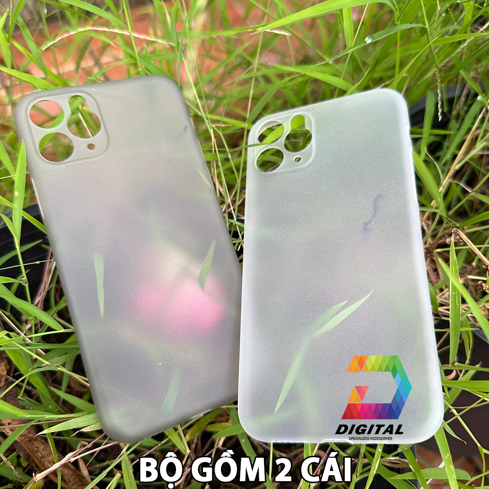Combo 2 Ốp Lưng Trong Nhám Unibody iPhone 11 PRO Siêu Mỏng