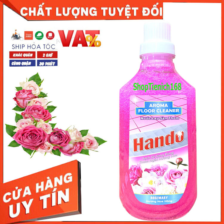 Nước lau sàn đậm đặc siêu sạch Hando 1L Nhiều hương