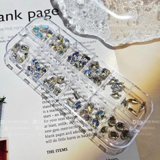 Set đá khối chân nhọn mix đủ kiểu - Phụ kiện đính móng trang trí nail