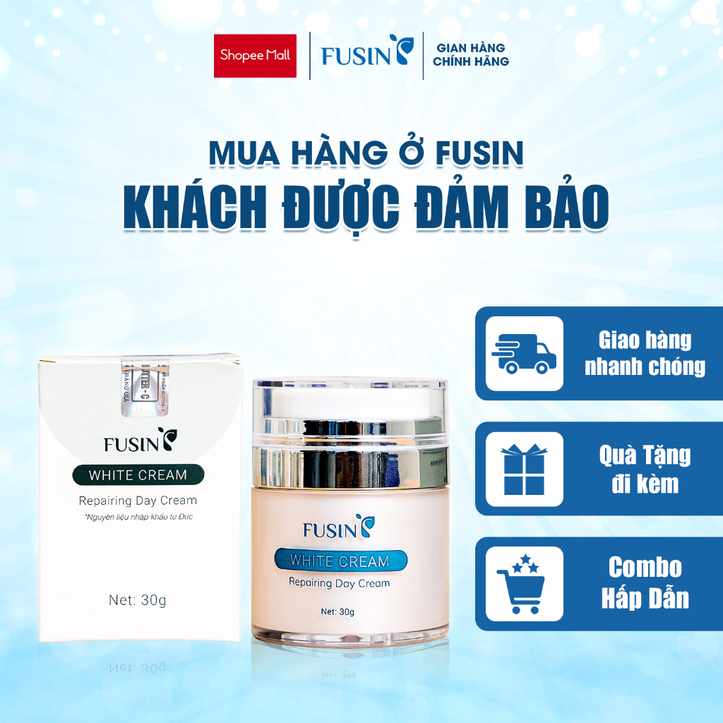 Combo Bộ Kem Nám Tàn Nhang, Dưỡng Trắng, Mờ Thâm Ngày Và Đêm FUSIN WHITE CREAM lọ 30ml | BigBuy360 - bigbuy360.vn