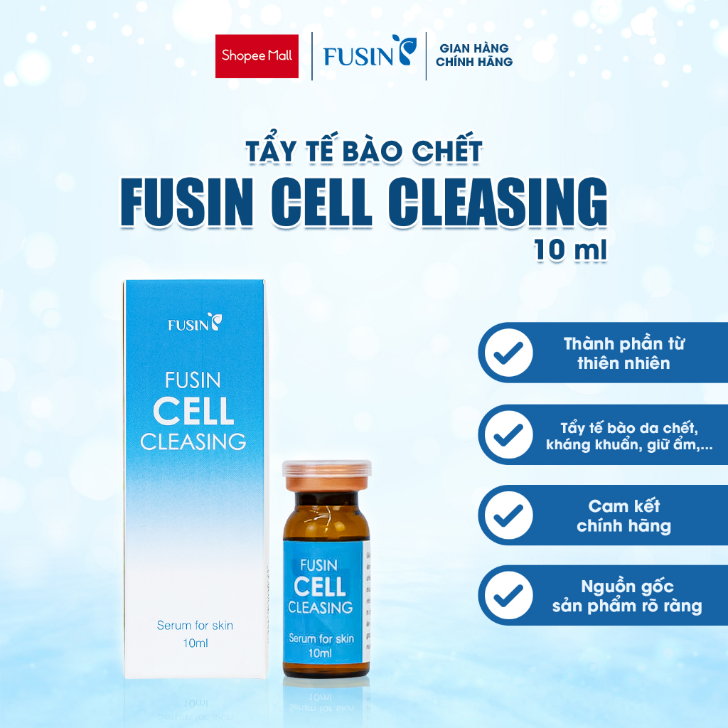 Tẩy tế bào chết FUSIN CELL CLEASING BHA lọ 10ml giúp giảm mụn, dầu nhờn và làm sạch da