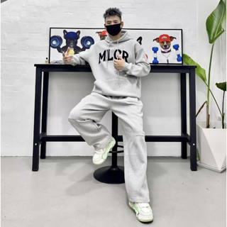 Sét Bộ Nỉ Thể Thao Hoodie Nam Nữ Phối Chữ MLCR Cá Tính, Chất Liệu Nỉ Ngoại Cao Cấp Dày Dặn Ấm Áp