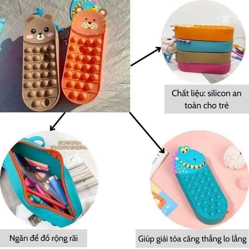 Hộp đựng bút Pop it nhiều màu