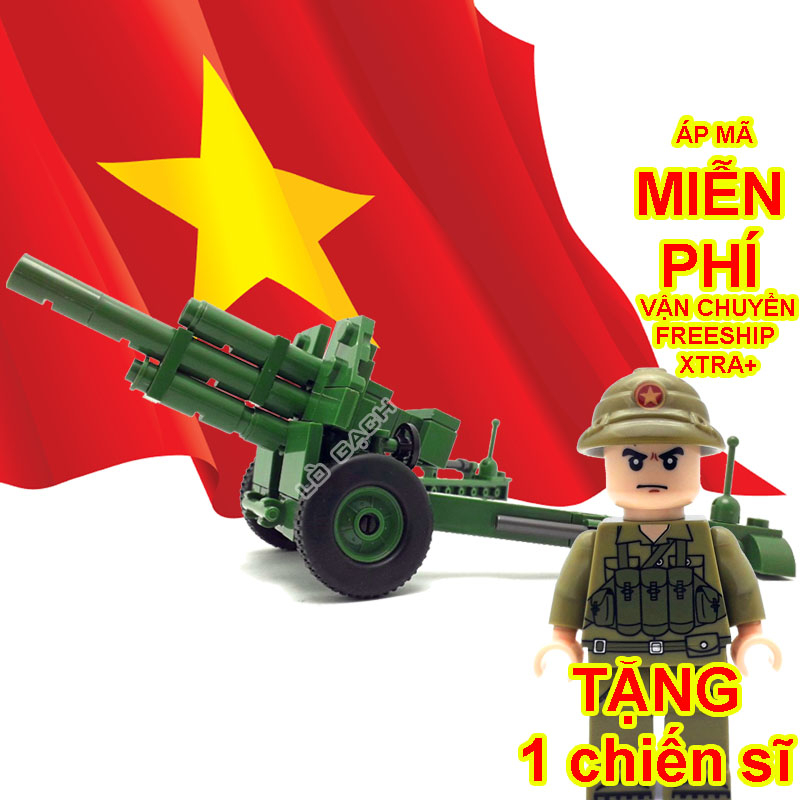 Bộ xếp hình Lựu pháo M30 1938 122mm Quân đội Nhân dân Việt Nam