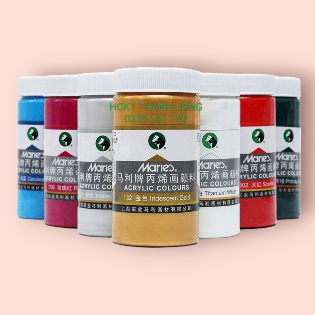 HCKT  - Màu hũ Acrylic MARIE'S - định lượng 300ml vẽ hội họa