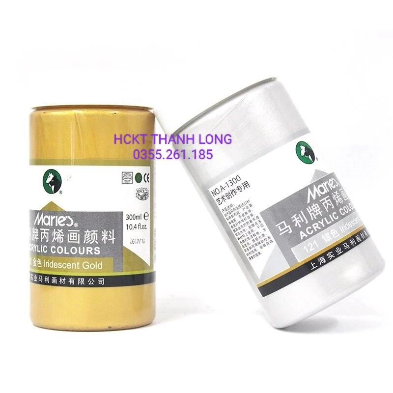 HCKT  - Màu hũ Acrylic MARIE'S - định lượng 300ml vẽ hội họa