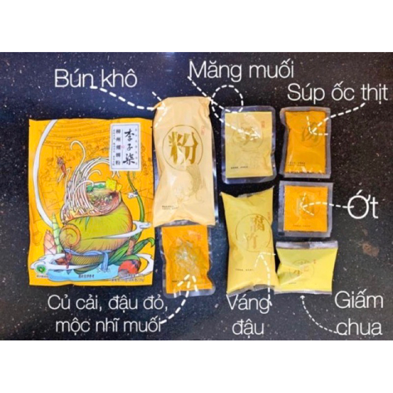 Combo 2 GÓI TO 335gr BÚN ỐC LÝ TỬ THẤT GÓI VÀNG