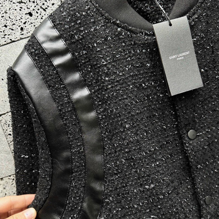 Áo Bomber Dạ Phói Kim Tuyến Mix Da Cực Chất - Áo Bomber Siêu Cấp 2023 Nam Nữ