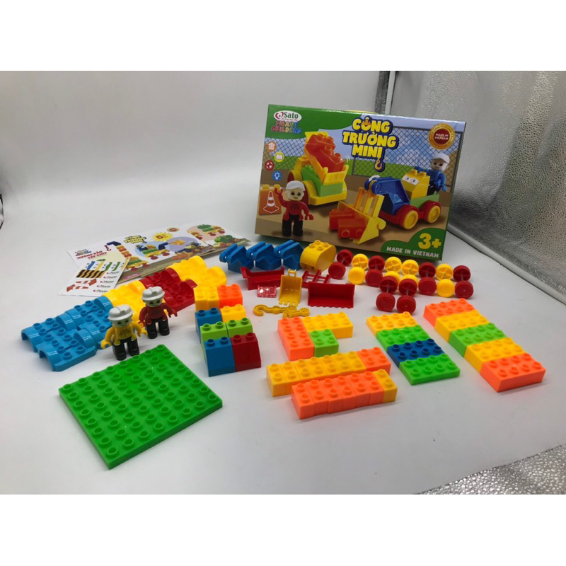 BỘ ĐỒ CHƠI XẾP HÌNH CÔNG TRÌNH 75 CHI TIẾT DÀNH CHO BÉ