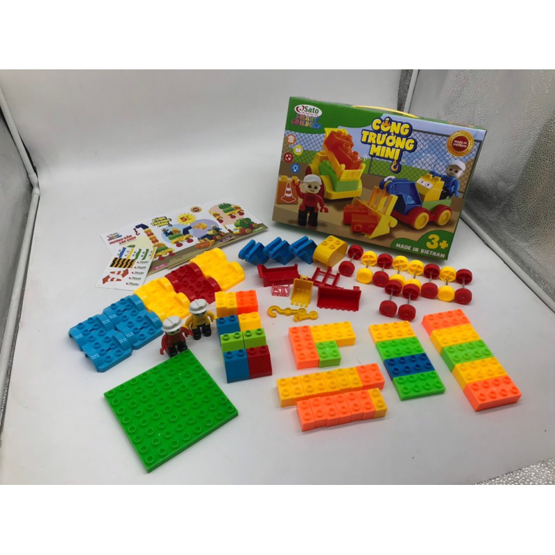 BỘ ĐỒ CHƠI XẾP HÌNH CÔNG TRÌNH 75 CHI TIẾT DÀNH CHO BÉ