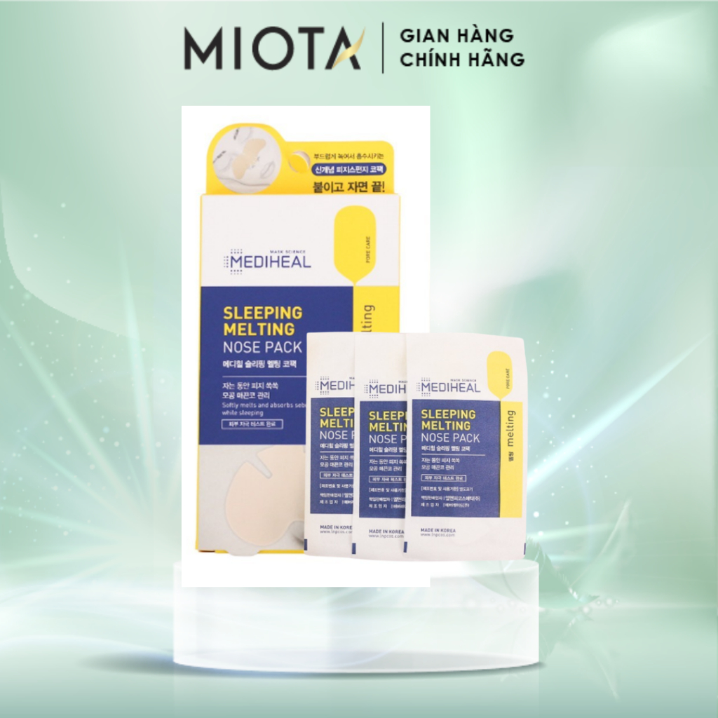 Mặt nạ ngủ cho mũi Mediheal Sleeping Melting Nose Pack (hộp 3 miếng)