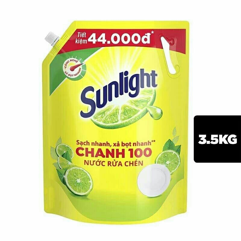Nước rửa chén Sunlight chanh bịch 3.5kg
